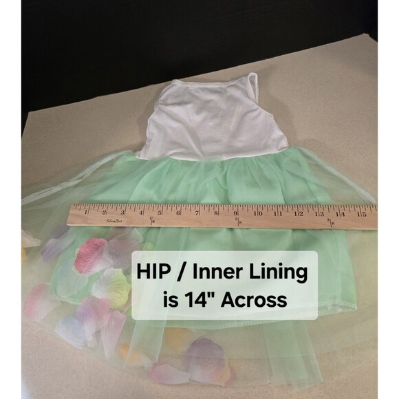 BABY Girl 6M Tutu Petal Dress Pastel Green Tulle, White Top Lace Pearls Bow NWT - Picture 6 of 16
